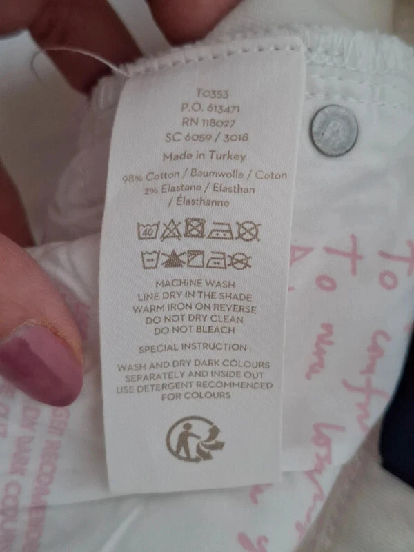 Womens Boden Trousers Size 12 petite white The Denbigh Jean Cropped Tie Hem - Image 4 of 4