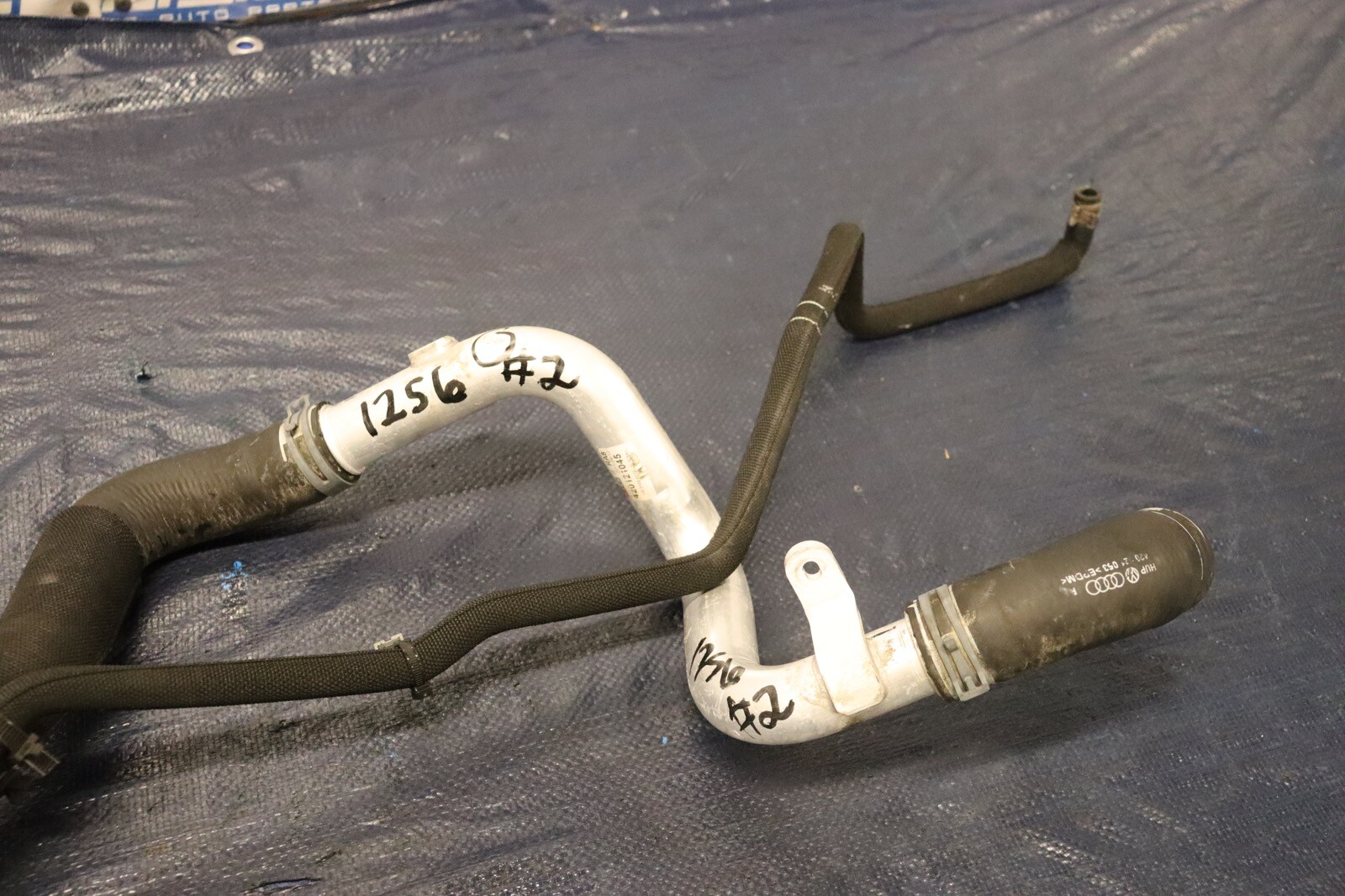 2012 AUDI R8 5.2 QUATTRO SPYDER V10 OEM FRONT OUTER RADIATOR COOLANT PIPE #1256