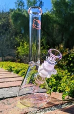 10 Inch Pink Hello Kitty Glass Bong Quality Tobacco Smoking Water Pipe Hookah