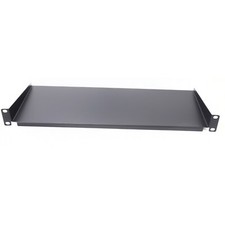 Fixed Cantilever Shelf 1U 200mm Deep Black for 19 inch Data Cabinet/Studio Rack