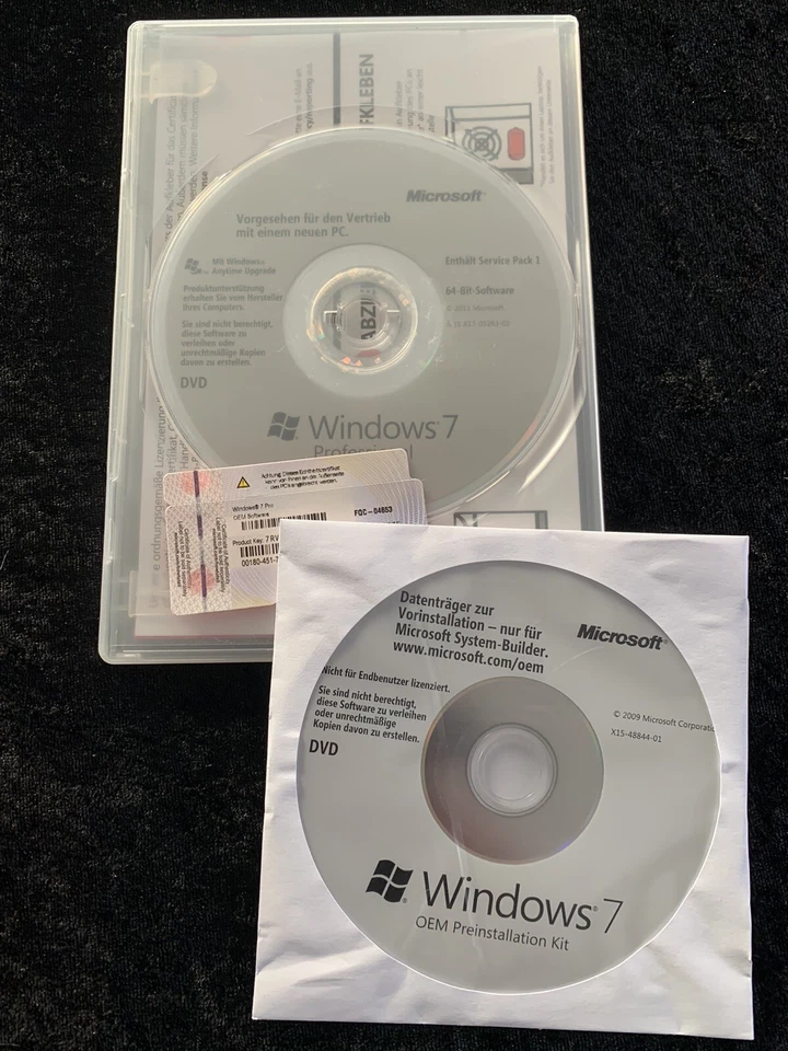 Windows 7 Professional SP1, 64 bit ,Holo DVD, OEM Vollversion mit MwSt Rechnung - Bild 3 von 4