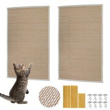 Kratzbretter Katze,2 Stück Kratzteppich Katze Wand, Kratzmatte Katze Kratzmatten