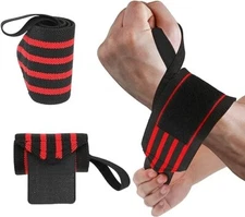 Wrist Wraps Weight lifting Gym Straps Support Strength Elasticated Hand Bandage