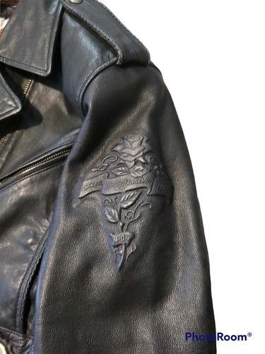 Harley Davidson Women PANORAMA Leather Jacket buckled Black size SW - Picture 7 of 10