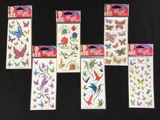 6pcs Waterproof Temporary Butterfly Tattoo Sticker / Rose Skin Body Art St-149