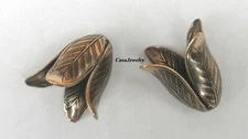 #2176 ANTIQUED GOLD TULIP BEAD CAP/DROP - 2 Pcs