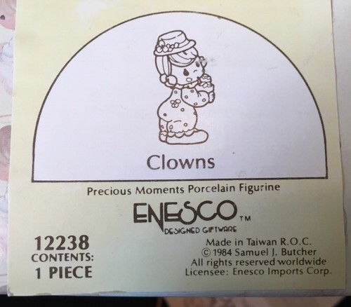 CLOWNS -Precious Moments (Dove) #12238 NIB Enesco Dove Mark - Picture 7 of 7