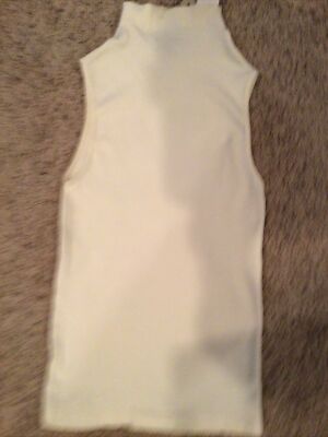 Ladies Cherish New Mix Tank Top Mock Neck Size One (small) Ivory NWT