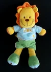 *.KIABI NICOTOY LION PLUSH BLANKET Little Tribe Shorts Green Blue Orange VGC