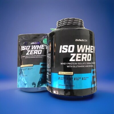 (30,65 /kg)BioTech USA ISO Whey Zero 2270g Protein Powder+Bonus 500g nach Wahl