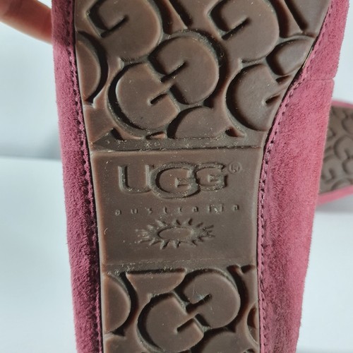 UGG Slippers Dakota Moccasin Pink Sheepskin Fur Lined Slip On Size UK 8.5 US 10 - Picture 20 of 24