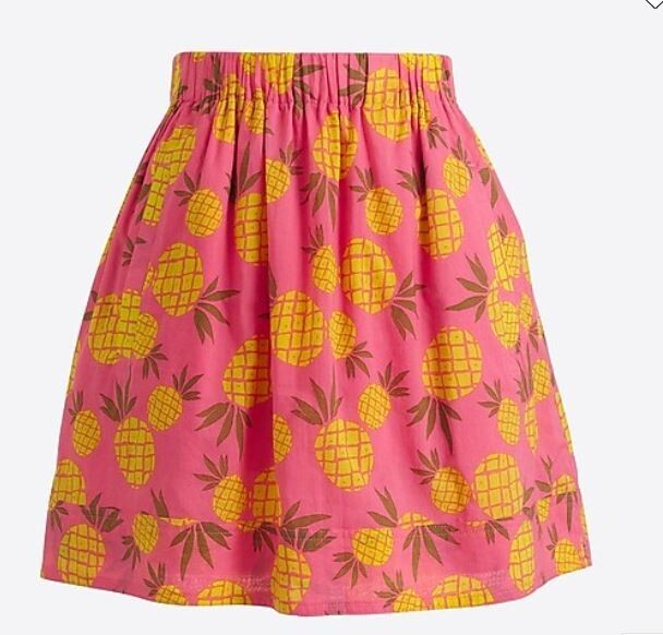 ●PINK PINEAPPLE● LF BOXY TSVIOLET m1037_1053398 J. Crew Pink Pineapple Fruit Sidewalk Skirt Size S | eBay