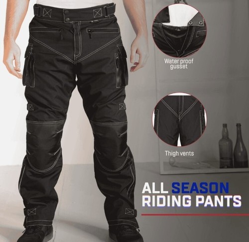 Wicked Stock Men's CE Armoured Waterproof Motocross Pants Black Sz XL Short NWT - Picture 10 of 16