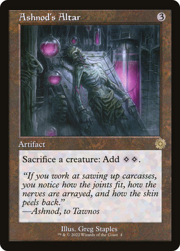 Magic The Gathering The Brothers' War Retro Artifacts Rare Ashnod's Altar #4 [Retro Frame]