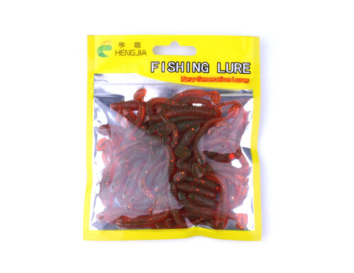 50 Stück Pack 5,5cm Gummiköder Maden Forellenköder Angeln Köder Gummifische - Bild 18 von 20