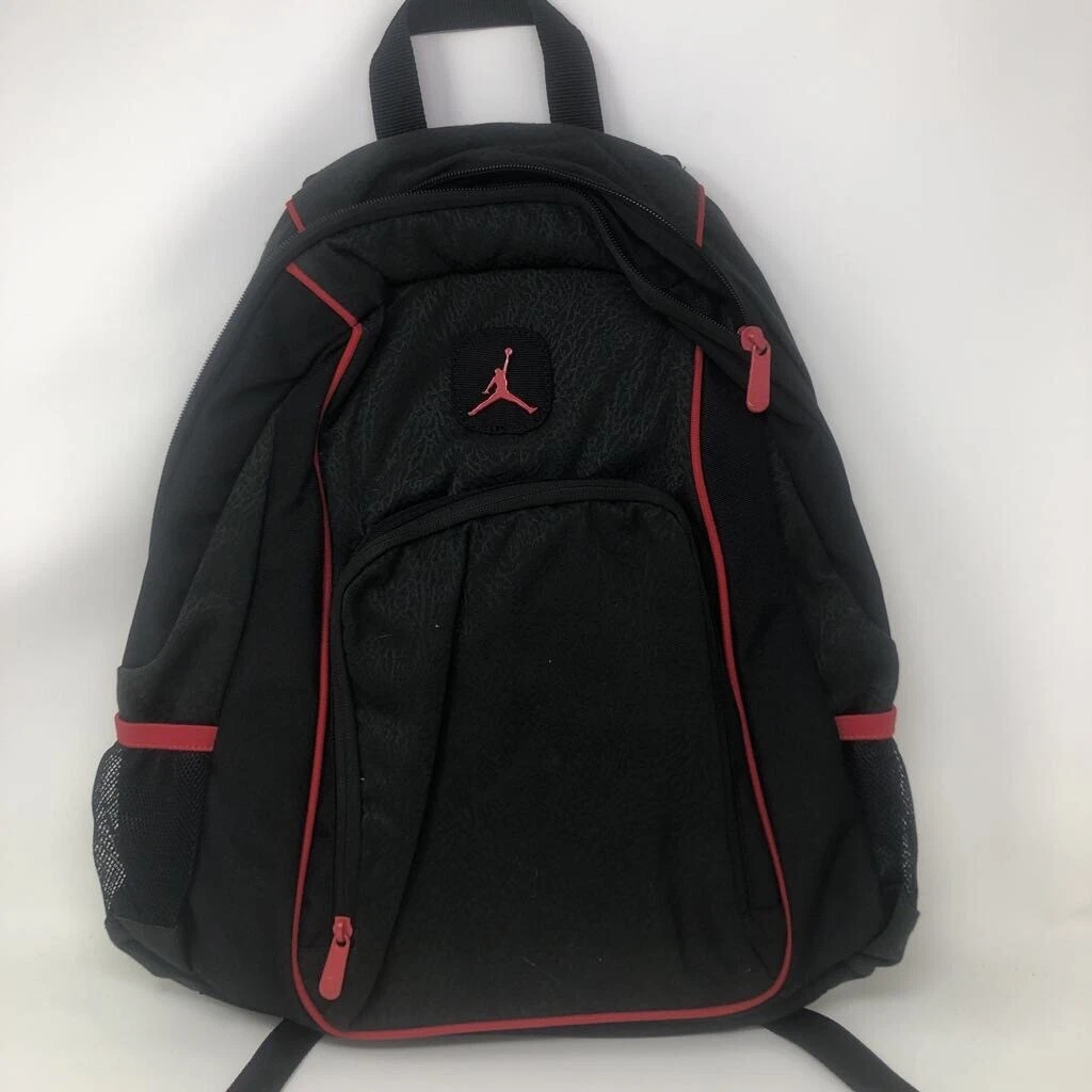 Jordan backpack black and red cheap