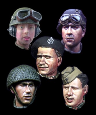 MW22 ALPINE MINIATURES H016 WW2 BRITISH HEADS SET #2  1/35 HEADS
