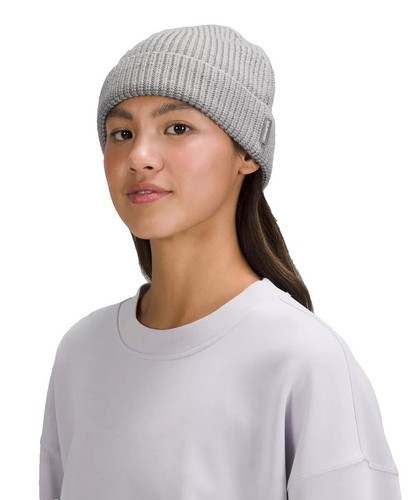 Lululemon Womens Ribbed Merino Wool-Blend Knit BEANIE HAT  display picture 1