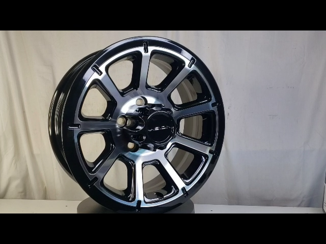 Vision Wheel 353 Turbine 15x6 5x4.5 0mm Gloss Black Machined