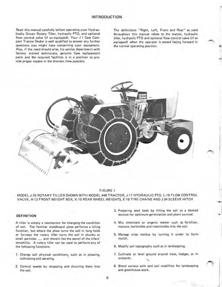Tractor Operator's Manual Fits Case Rotary Tiller H-70, J-70 No. 9-50891 - Image 3 of 4