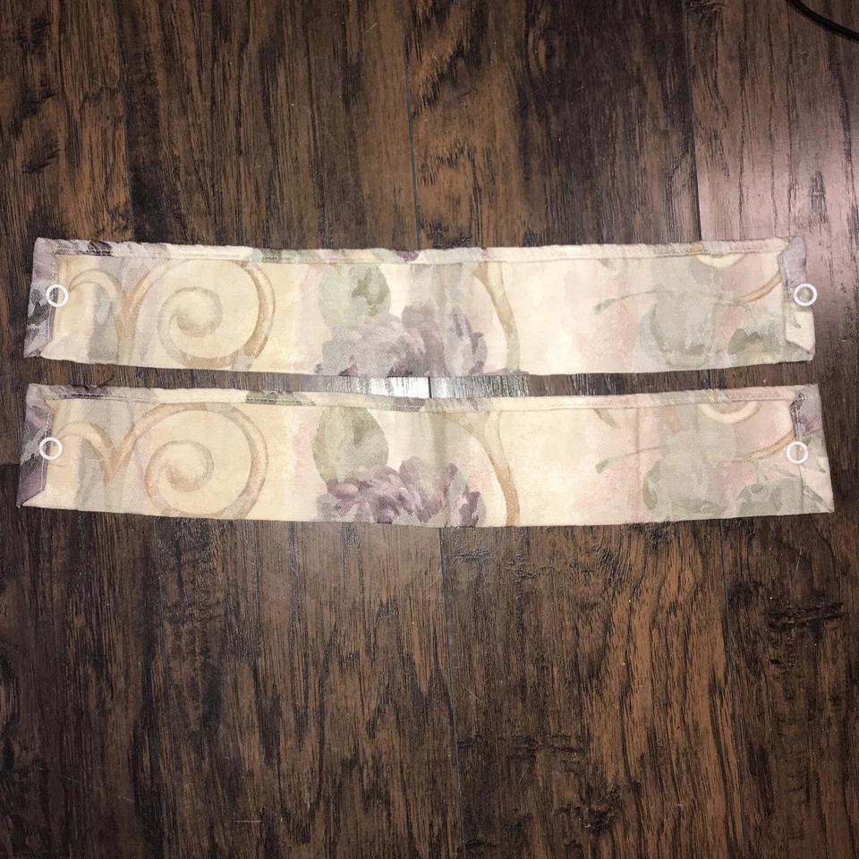 "Par de corbatas de cortina Croscill Chambord vintage usadas púrpura rosa 3""x21"" Apx" Foto 2 de 4