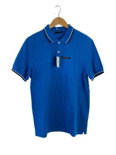 PRADA/Rubber logo polo shirt/XL/Cotton/Blue/SJN256 R192 332 PRADA/Rubber logo polo shirt/XL/Cotton/Blue/SJN256 R192 332