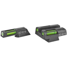 Hi Viz Litewave H3  / Litepipe Night Sight Set for CZ 75, 85, & P-01 - Green Whi