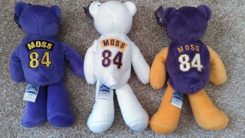 Minnesota Vikings Randy Moss 3 verschiedene NFL Plüschbären 1998 Limited Treasures - Bild 3 von 3