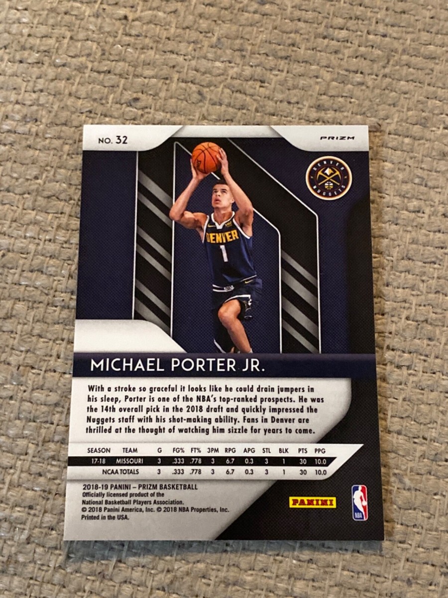 その他 PANINI PRIZM SILVER MICHAEL PORTER Jr. Michael Porter Jr 2018 prizm silver #32 | eBay