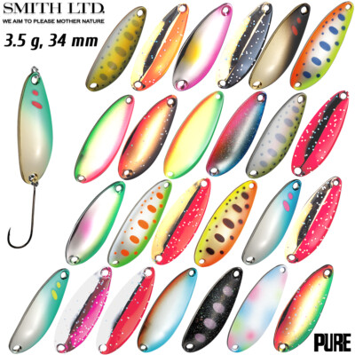Smith Pure 3.5 g 34 mm Assorted Colors Trout Spoon