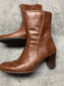 Pikolinos Tacón Alto Botas al Tobillo Marrón Cuero Informal Cremallera  Lateral Para Mujer 38 | eBay