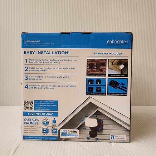 Enbrighten LED WI-FI Smart Security Light With Motion Detection Bronze 1400 Lum. - Picture 2 of 5