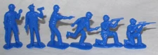 Processed Plastic (Tim-Mee Toys) plastic  reissue S.W.A.T. figures in blue