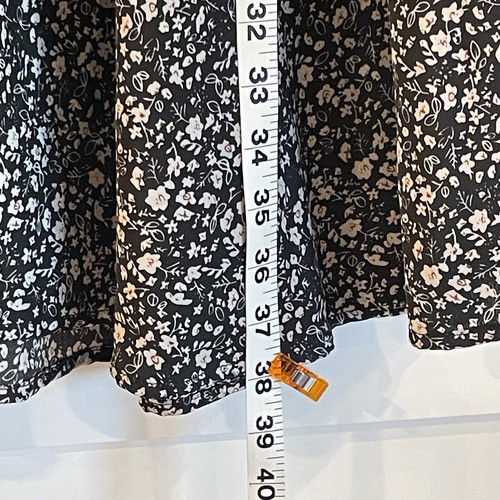 Fairy Boho Hippie Hippy Peasant Whimsy Cottage Floral Midi Maxi Skirt Black L - Picture 8 of 10