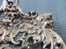 GORHAM  Bon Bon Spoon No. 588 1890 Cast STERLING SILVER 925 Cherubs GOLD WASH NM