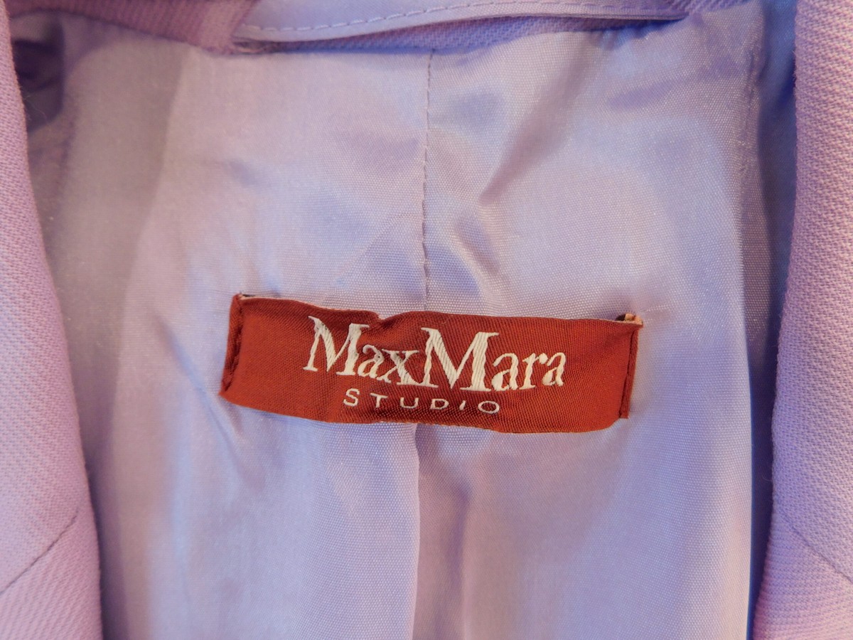 MAX MARA Women's Lilac Purple Wool 2 Button Blazer Jacket Sz