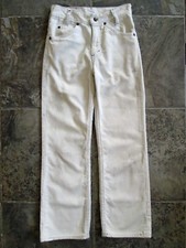 Vintage Levi's Kids Pants Corduroy 10 23x23 White Youth Straight Leg 416-1555
