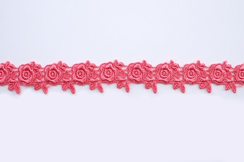 1" Turquoise Black Lilac Pink Green Navy Red White Gray Venice Embroidery Lace