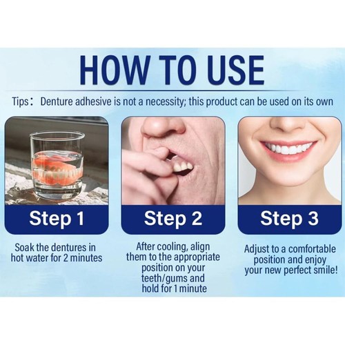 DIY Denture Liner Silicone Reline Denture Set Instant Teeth For Men And Women - Picture 8 of 8