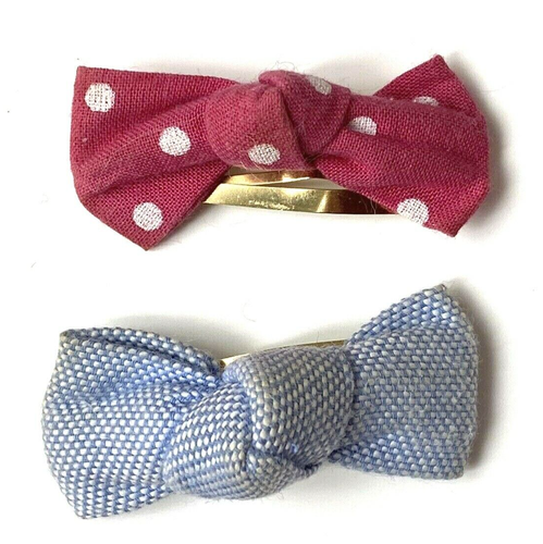 Barrette Pince à Cheveux Ronde - Motifs Floraux Bleu, Beige, Rose - Neuf