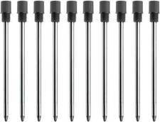 Black Ink Refills 10 Pcs , Replaceable Pen Refills, 2.75 inch 70 mm