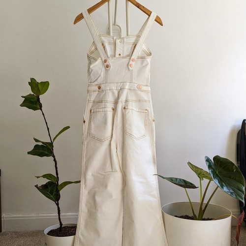 Anthropologie Seamed Wide-Leg Jumpsuit Size 8 - Picture 6 of 7