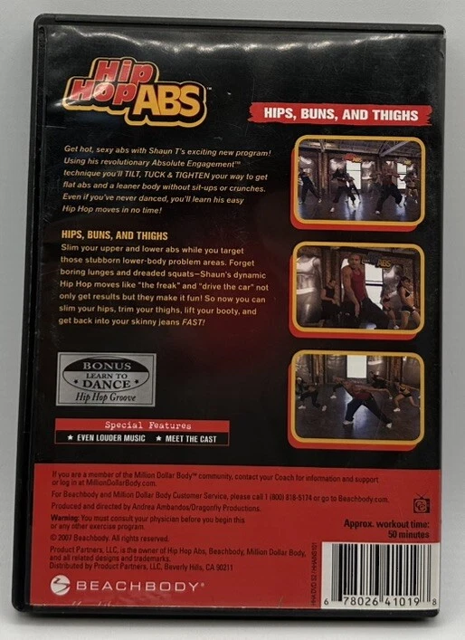 Hip Hop Abs Workout Hips Buns Thighs Beachbody DVD 2007 - Image 2 of 3