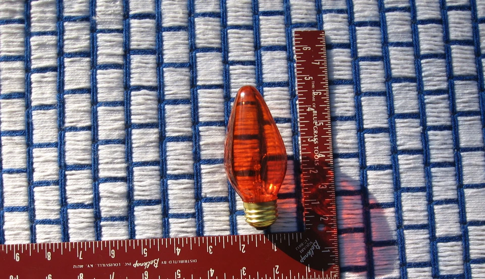 Box of 4 new FLAME AMBER 25w tint fluted F15 LIGHT bulb swirl flair 25 watt 130v - Image 2 of 2