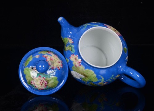 4.7" Chinese Antique Porcelain Qing Qianlong Enamel Flower and Bird Pattern Pots - Picture 7 of 9