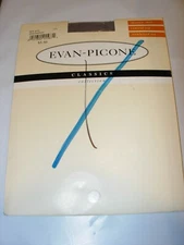 WOMENS EVAN PICONE NEW GRAY CONTROL TOP STOCKINGS PANTYHOSE NYLONS SIZE SLIM M