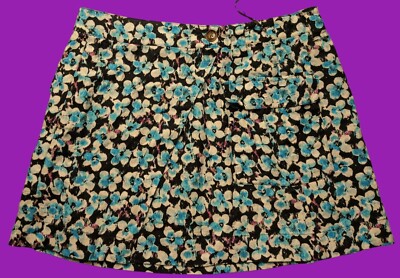 Women's Floral Flower Wrap Skirt Cargo Pockets Size 8 New W/ Tags MSRP $28