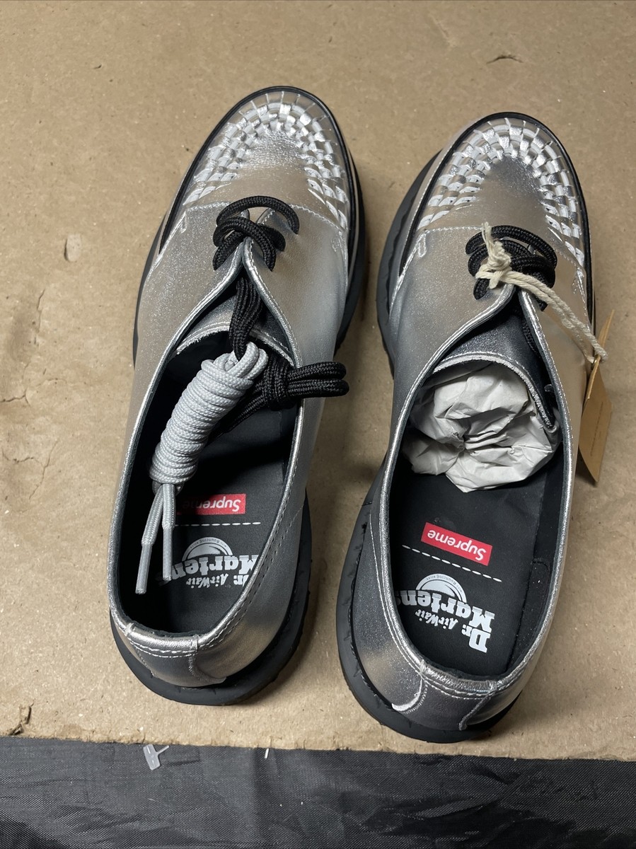 靴 supreme dr.martens ramsey creeper silver Supreme Shoes Mens 11 Doc Martens Ramsey Creeper Silver FW23