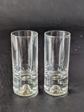 Tajima Glass Mt. Fuji Shot Glasses Set Of 2 Iridescent Double Shot Glass Rare