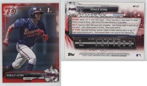2017 Bowman Prospects Red 70th Anniversary Ronald Acuna Jr Ronald Acuna #BP127